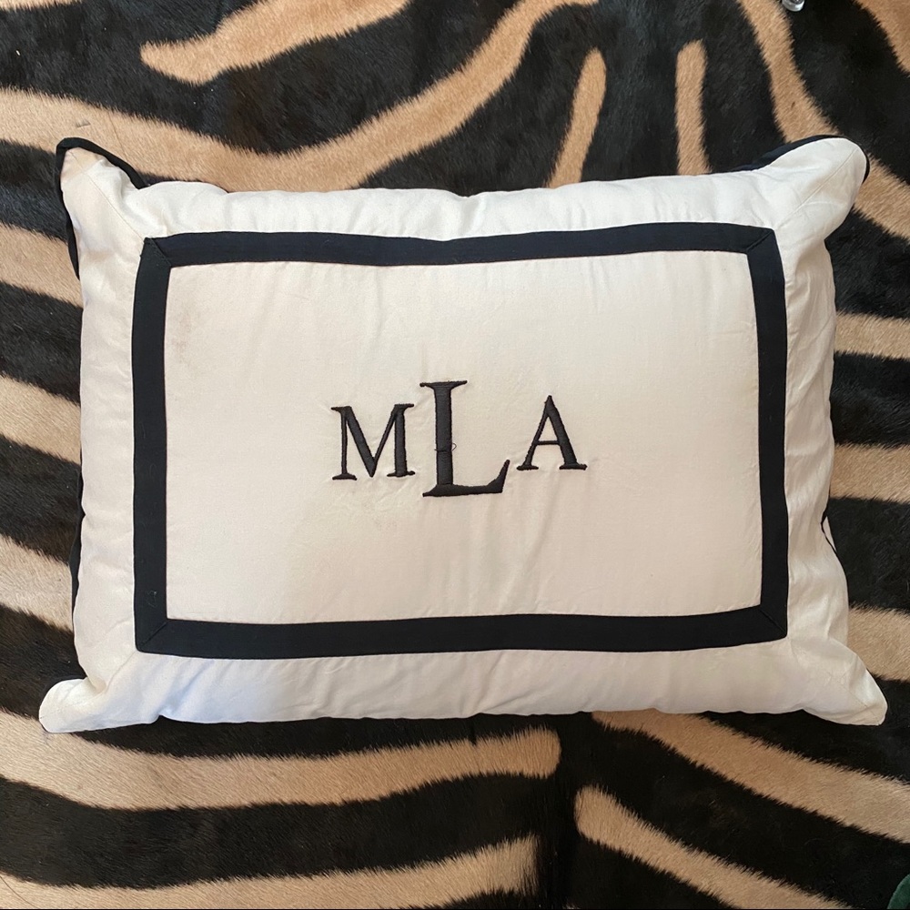Pottery Barn monogram pillow